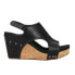 Фото #1 товара Corkys Tiffanee Studded Wedge Womens Black Casual Sandals 41-0266-BKSM