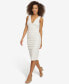 Women's Sequined Ruched Midi Dress