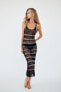 BEADED MESH DRESS