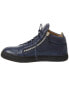 Giuseppe Zanotti Aug/Liv Leather Sneaker Men's Blue 41