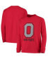 ფოტო #5 პროდუქტის Big Boys Scarlet Ohio State Buckeyes Lockup Long Sleeve T-shirt