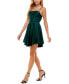 Фото #5 товара Juniors' Draped-Top Skater Dress