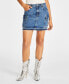 ფოტო #1 პროდუქტის Women's Vivette Raw-Hem Denim Cargo Skirt