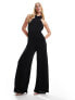 Style Cheat multi way wide leg jumpsuit in black 34 - фото #7