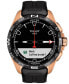ფოტო #6 პროდუქტის Men's Swiss T-Touch Connect Solar Black Rubber Strap Smart Watch 48mm
