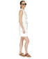 Фото #5 товара Women's Frayed-Neck Denim Sleeveless Dress