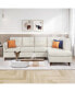 Фото #10 товара 97.2" Modern Linen Fabric Sofa, L-Shaped Couch With Chaise Lounge, Sectional Sofa With One