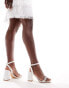 Фото #4 товара Be Mine Bridal Neha embellished strap block heel sandal in ivory