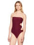 Фото #1 товара Vince Camuto Women's Bandeau Sz. 6 One Piece Swimsuit 150024