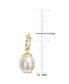 ფოტო #3 პროდუქტის Cultured South Sea Pearl (9 - 9-1/2mm) & Diamond Accent Drop Earrings in 14k Gold