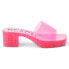 Фото #1 товара BEACH by Matisse Wade Block Heels Clear Jelly Womens Clear, Pink Casual Sandals