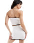 Фото #4 товара ASOS DESIGN bandeau top with tipping and front tie in white