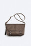 Nylon crossbody bag with buckles