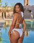 Фото #4 товара Moda Minx X Sophie Piper Boujee tie side bikini bottom in white