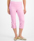 Petite Side-Lace-Up Capri Pants, Created for Macy's