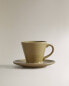 Фото #3 товара Glazed stoneware espresso cup and saucer