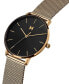 ფოტო #4 პროდუქტის Men's Legacy Slim Gold-Tone Mesh Bracelet Watch 42mm