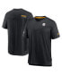 ფოტო #1 პროდუქტის Men's Black Pittsburgh Steelers 2022 Sideline Coach Chevron Lock Up Performance V-Neck T-shirt