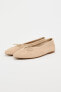 Suede bow ballet flats