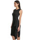 ფოტო #4 პროდუქტის Women's Sleeveless Scuba Crepe Draped Dress