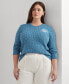 Фото #1 товара Plus Size Cable-Knit Sweater