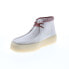 Фото #4 товара Clarks Wallabee Cup Boot 26167977 Mens White Suede Lace Up Chukkas Boots