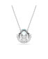 Фото #4 товара Swarovski shell, Blue, Rhodium Plated Idyllia Pendant Necklace