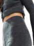 Фото #3 товара ASOS DESIGN co-ord brushed rib hotpants in charcoal