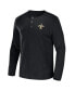 Men's NFL x Darius Rucker Collection by Black New Orleans Saints Slub Jersey Henley Long Sleeve T-shirt