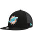 Men's Black Miami Dolphins Shade Trucker 9Fifty Snapback Hat