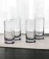 Фото #2 товара Highball Glasses with Gray Accent, Set of 4, Created for Macy's