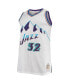 Фото #3 товара Men's Karl Malone White Utah Jazz Big and Tall Hardwood Classics Jersey