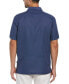 Фото #2 товара Men's Linen Blend Tropical Print Short-Sleeve Button-Front Camp Shirt