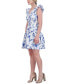 Фото #3 товара Women's Printed Tiered Fit & Flare Dress