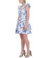 Women's Printed Tiered Fit & Flare Dress