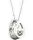 Фото #6 товара Twinkling Diamond Star diamond Framed 18" Pendant Necklace (1/5 ct. t.w.) in 10k White Gold
