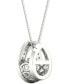 ფოტო #6 პროდუქტის Diamond Framed 18" Pendant Necklace (1/5 ct. t.w.) in 10k White Gold