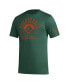 Фото #2 товара Men's Green Distressed Miami Hurricanes Exit Velocity Baseball Pregame AEROREADY T-shirt