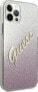 Guess Etui Guess GUHCP12LPCUGLSPI Apple iPhone 12 Pro Max różowy/pink hardcase Glitter Gradient Script