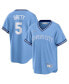 Фото #3 товара Men's George Brett Light Blue Kansas City Royals Road Cooperstown Collection Player Jersey