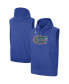 Men's Royal Florida Gators Logo Performance Sleeveless Pullover Hoodie