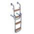 TREM 3 Wood Steps Stainless Steel Ladder