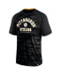 Фото #3 товара Men's Black Pittsburgh Steelers Hail Mary Raglan T-shirt