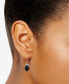 ფოტო #2 პროდუქტის Onyx & Diamond Accent Oval Drop Earrings in Sterling Silver