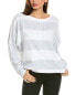 Фото #1 товара Forte Cashmere Bold Stripe Dolman Sweater Women's