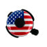 Фото #1 товара Звонок велосипедный SunLite Alloy RINGER USA FLAG 53 мм