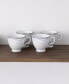 Satin Flourish 4 Piece Cup Set, Service for 4