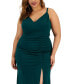 Фото #4 товара Trendy Plus Size Side-Shirred Gown