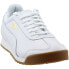 Фото #2 товара Puma Roma Classic Gum Mens White Sneakers Casual Shoes 366408-01