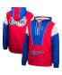 Фото #1 товара Men's Red, Royal LA Clippers Hardwood Classics Highlight Reel Windbreaker Half-Zip Hoodie Jacket